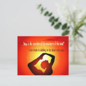 「ヨガは心の動きの停止である」 ポストカード (スタンド正面)