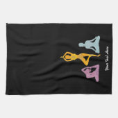 ヨガは提起します(カスタマイズ可能) キッチンタオル (横)