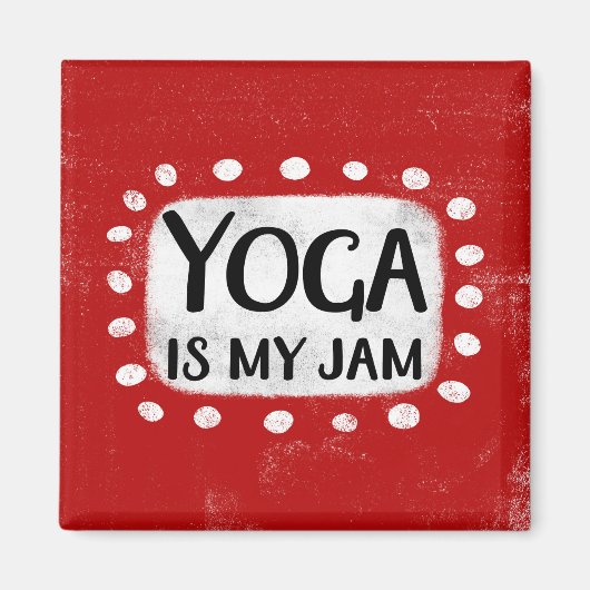 ヨガは私のジャム冷凍機マグネット マグネット (正面)