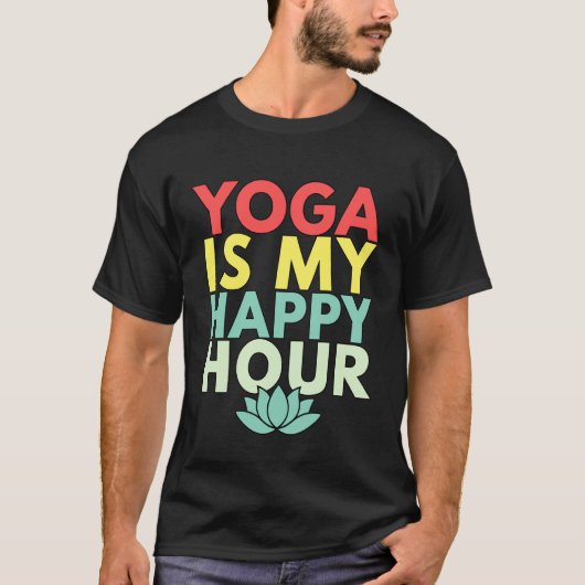 ヨガは私のハッピーな時間 Tシャツ (正面)