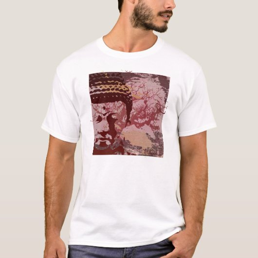 ヨガは話します: 仏の木のグラフィック Tシャツ (正面)