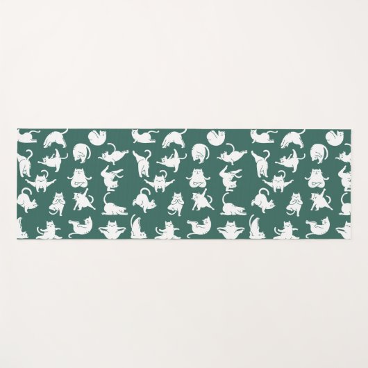 ヨガめい想の猫がヨガマットをポーズ ヨガマット (正面(横))