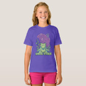 ヨガめい想ズカエルデザイン Tシャツ (正面フル)