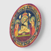 ヨガめい想付きブッダズ ラージ壁時計 (傾斜)