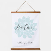 ヨガやる気を起こさせる引用文曼荼羅 吊り下げ型タペストリー (正面)