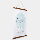 ヨガやる気を起こさせる引用文曼荼羅 吊り下げ型タペストリー (傾斜あり)