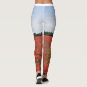 ヨガや他のスポーツのためのポピーのフィールドレギンス レギンス (裏面)