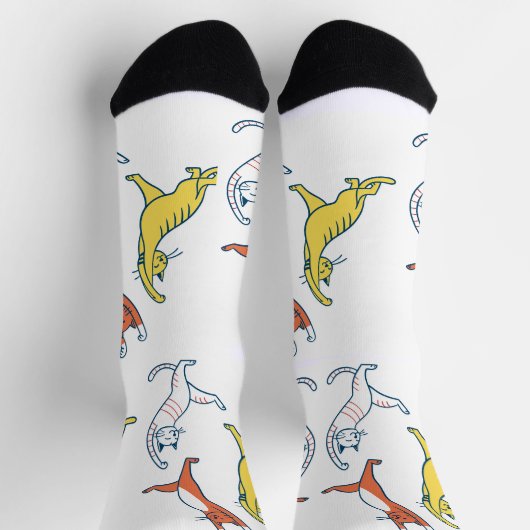 ヨガよくはしゃぐキャットソックス ソックス (上部)