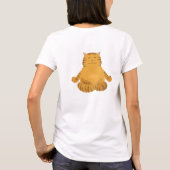 ヨガをしているタビー猫 Tシャツ (裏面)