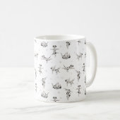 ヨガをしているダルマチアの犬 コーヒーマグカップ (正面右)