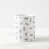 ヨガをしているダルマチアの犬 コーヒーマグカップ (中央)