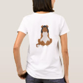ヨガをしているラフなコリー犬 Tシャツ (裏面)