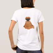 ヨガをしているレオンバーガー犬 Tシャツ (裏面)