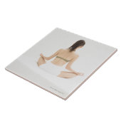 ヨガをしている女性 タイル (側面)