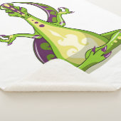 ヨガをしている漫画のイグアノドン恐竜。 シェルパブランケット (3/4)