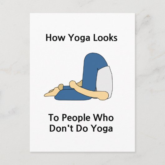 ヨガをしない人へのヨガの見え方 ポストカード (正面)