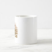 ヨガをするかわいいおサル。面白いヨガのポーズ コーヒーマグカップ (中央)