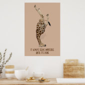 ヨガをするまでは不可能に思える ポスター (キッチン)