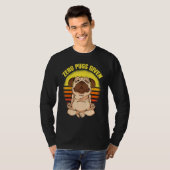 ヨガをするパグの犬 ゼロ ヴィンテージ ナマステ プー Tシャツ (正面フル)