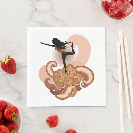 ヨガをする女性 スタンダードランチョンナプキン