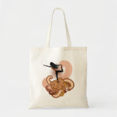 ヨガをする女性 トートバッグ (正面)