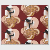 ヨガをする女性 ラッピングペーパー (フラット)