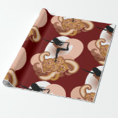 ヨガをする女性 ラッピングペーパー (アンロールド)