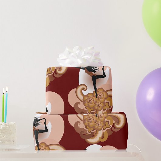 ヨガをする女性 ラッピングペーパー