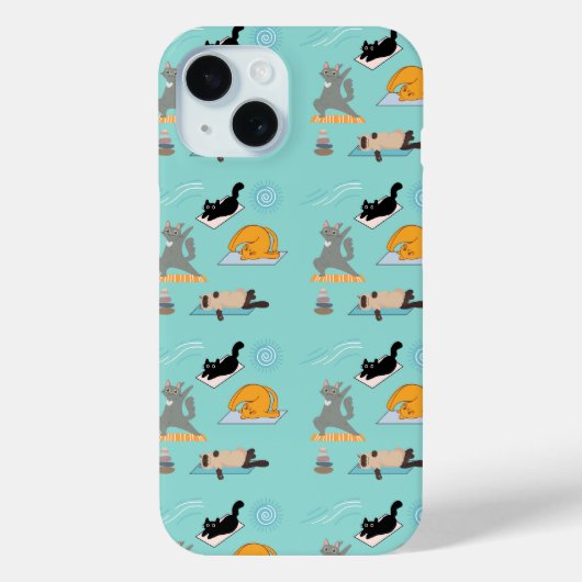 ヨガをする面白い猫 Case-Mate iPhoneケース (裏面)
