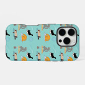 ヨガをする面白い猫 iPhoneケース (裏面横)