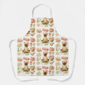 ヨガをテーマにした猫 エプロン (正面)