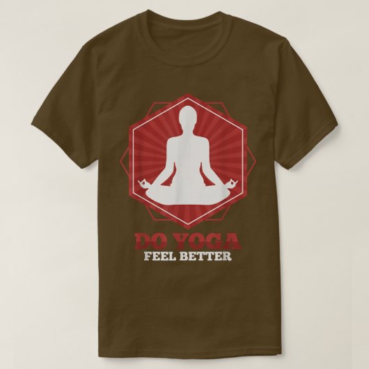 ヨガを良く感じする Tシャツ (デザイン正面)