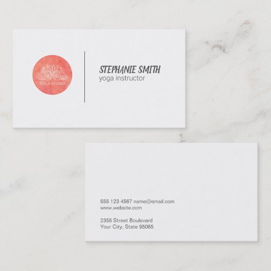 ヨガアイコン |水彩 名刺 (正面/裏面)