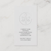 ヨガアイコン | 石板背景 名刺 (裏面)