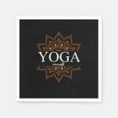 ヨガアサナナマステスピリチュアル瞑想仏教G スタンダードカクテルナプキン (正面)