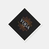 ヨガアサナナマステスピリチュアル瞑想仏教G スタンダードカクテルナプキン (角)