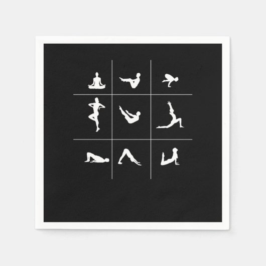 ヨガアサナ仏教の瞑想スピリチュアル禅ギフト スタンダードカクテルナプキン (正面)