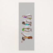 ヨガアルファベット女性マット ヨガマット (正面)