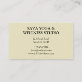 ヨガアンドウェルネススタジオゼン 名刺 (裏面)