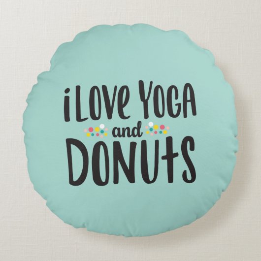 ヨガアンドドーナツ装飾用クッション ラウンドクッション (正面)