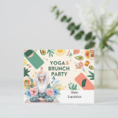 ヨガアンドブランチパーティの招待状 ポストカード (スタンド正面)