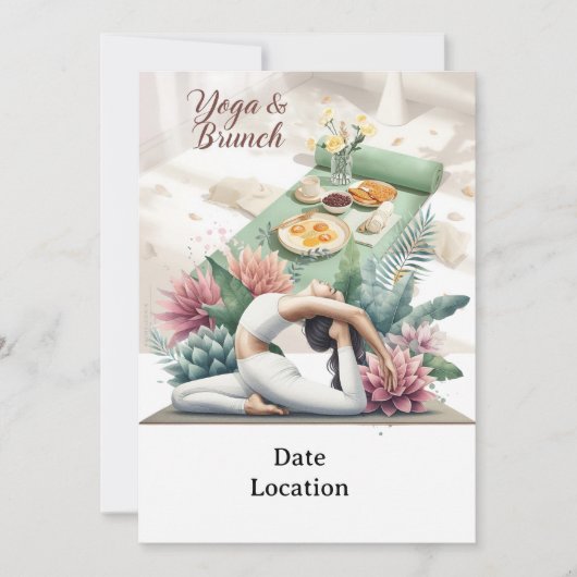 ヨガアンドブランチパーティの招待状 招待状 (正面)