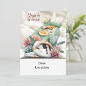 ヨガアンドブランチパーティの招待状 招待状 (スタンド正面)