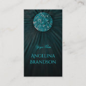 ヨガインストラクターきらめく円ビジネスカード 名刺 (正面)