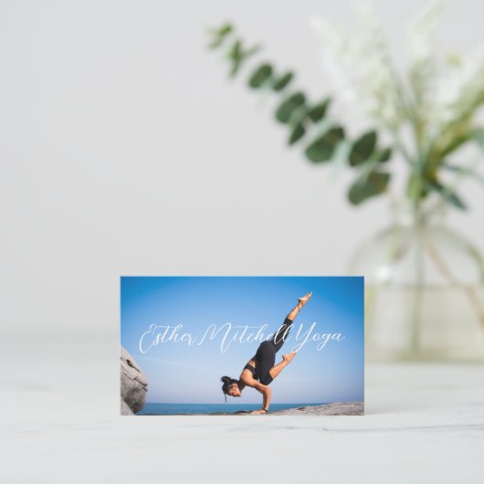 ヨガインストラクターとフォトプロフェッショナル 名刺 (スタンド正面)