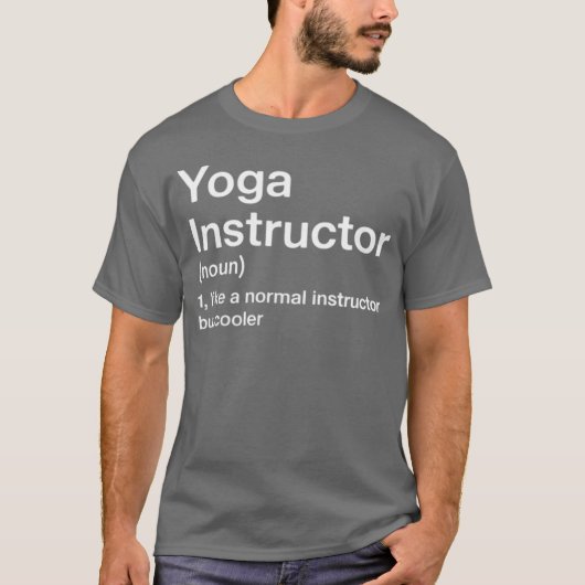ヨガインストラクターの定義 ジムトレーナー コーチ スポーツ Tシャツ (正面)