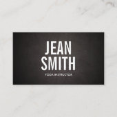 ヨガインストラクターはっきりした文字エレガントミニマル 名刺 (正面)