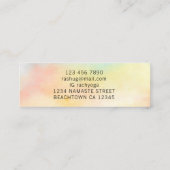 ヨガインストラクターひまわり水彩 スキニー名刺 (裏面)