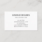 ヨガインストラクターひまわり 名刺 (裏面)