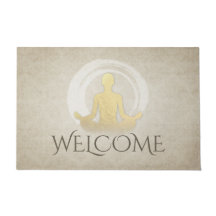 ヨガインストラクターようこそ瞑想ポーズZENシンボル